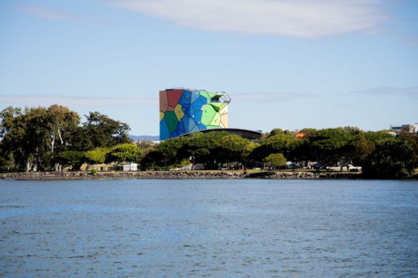 rainbow HOTA art gallery with Broadwater in the forground